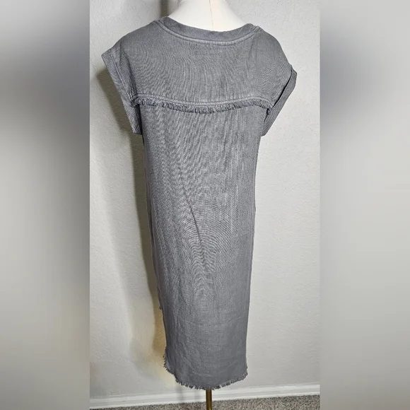 Anthropologie Hi-Lo Grey Tunic Dress Cloth & Stone - Picture 6 of 10